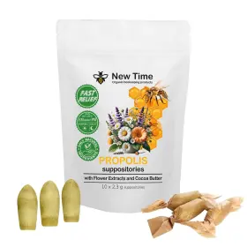 New Time Organic Beekeeping Products 660989717735 Propolis Comfort Suppositories For Men Women - Natural Bee &