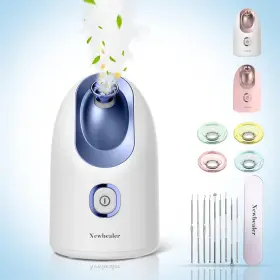 8308 Newbealer Facial Steamer Mini Aroma Face Nano White-blue