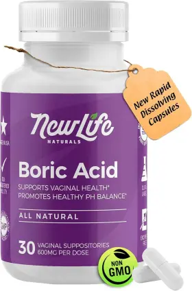 Newlife Naturals 860000501187 - Boric Acid Suppositories For Women Ph 30 Count Pack Of 1