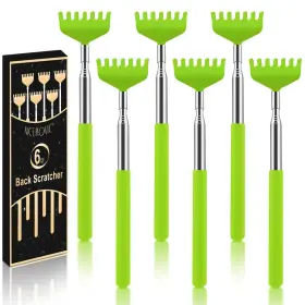7p-bbam-green Nicemovic 6 Pack Back Scratcher For Women Men Christmas Green