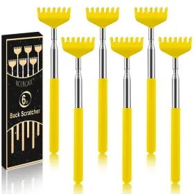7p-bbam-yellow Nicemovic 6 Pack Back Scratcher For Women Men Christmas Yellow