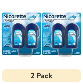 Nicorette 464061143340 2 Pack Nicotine Lozenges Stop Smoking Aids Mg Mint 80 Count
