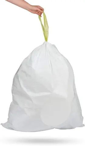 Nstb-21-45 Ninestars Trash Bags Large White 45 Count Pack Of 1
