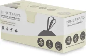 Nstb-3-30 Ninestars Extra Strong White Trash Bag 30 Count Pack Of 1