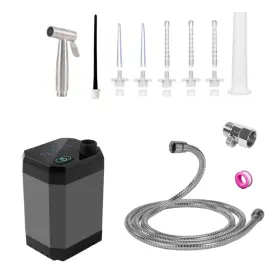 Ninximi 714554395290 Portable Shower Enema Bidet Kit Electric Handheld Toilet Sprayer With 6 Noz