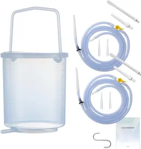 Ninximi 762316300501 Reusable Enema Kit -pp Plastic Bucket 2l Capacity 6.56ft Silicone Hoses E
