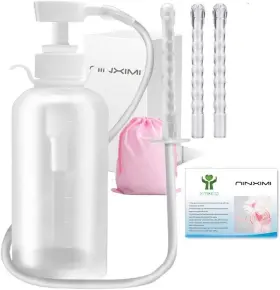 Ninximi 886250404757 Vaginal Douche Enema Cleaner 300ml Reusable Manual Pressure Anal Clea