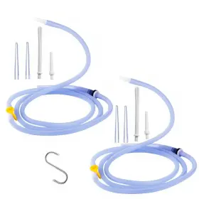 N-2gz Ninximi Enema Kit Part 2-piece Set Silicone Hose Colon Cleansing Accessories