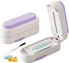 U339 Niuthreee Multiple Pill Cutter - Splitter For Small Tiny Large Pills Purple