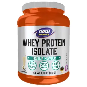 Now Foods 733739021601 Build Lean Muscle Fast - Whey Protein Isolate 25g Bcaas Vanilla 1.8lb