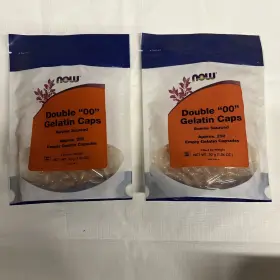 Nwf1173 Now Foods Double Inch 00 Gelatin Caps 250 Ct X2. 500 Total. Best By 5/2027