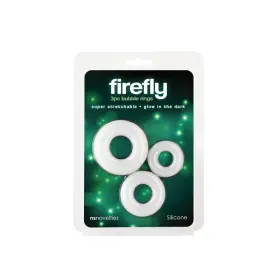 Nsn-0474-01 Ns Novelties Firefly 3-piece Bubble Rings Glow-in-the-dark Silicone Stretchable