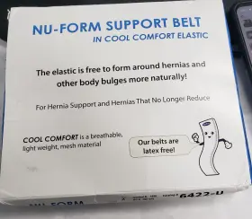Bg6422-u Nu-hope 6422-u Nuform Hernia Support Ostomy Elastic Belt L - 5 Inch With 3-1/8 Ring
