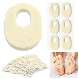 Hl-nuanchu-49395 Nuanchu 72 Pcs Felt Callus Cushions Oval Shaped Callous 43 X 57 Month Beige