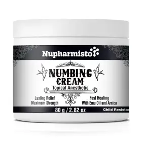 Rt-js4y-a2hf Nupharmisto Numbing Cream Maximum Strength Long Lasting 80g White