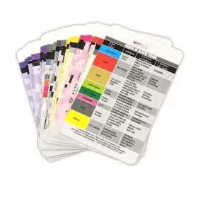 Nurse Nation 686294303616 30 Vertical Nursing Badge Reference Cards - Lab Multicolor