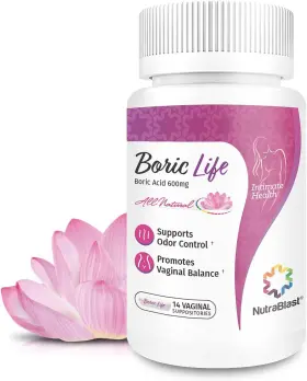 Nutrablast 850020598397 Boric Acid Vaginal Suppositories - 100% Pure Made In Usa