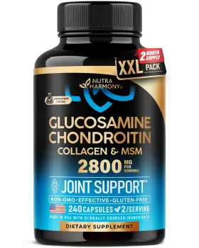 Nh-glsmncps240 Nutraharmony Glucosamine Chondroitin Msm Collagen Hsa Fsa 240 Count Pack Of 1
