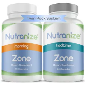 Nutranize 860005302420 Supplement Capsules Twin Pack Morning Bedtime Magnesium Vitamin D3 K2 120ct