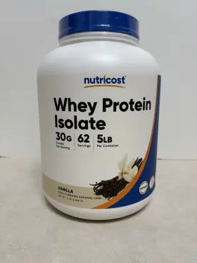 Nc-wpi-van5 Nutricost Whey Protein Isolate Vanilla 5 Lb Powder 62 Servings Brand New