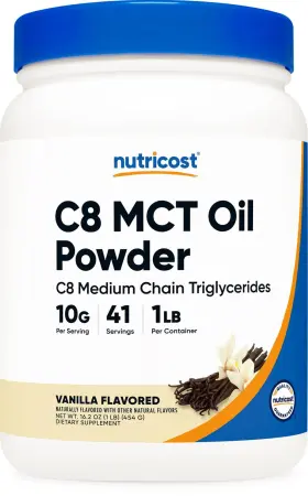 Nutricost Ncmctc8 Mct Oil Powder C8 1lb 16oz Vanilla Keto Non Gmo Flavor Best Diets