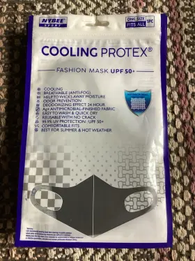 Nybee 728370297393 Lot Of 6 - Sport Cooling Protex Breathable Sports Black Face Mask Square