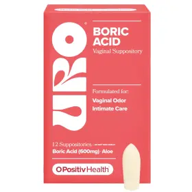 Sup-uro-ba-001 O Positiv Uro Boric Acid Vaginal Suppository With Lactic And White