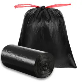 O2frepak 635407306990 33 Gallon Drawstring Tall Kitchen Trash 30 Count Pack Of 1 Black