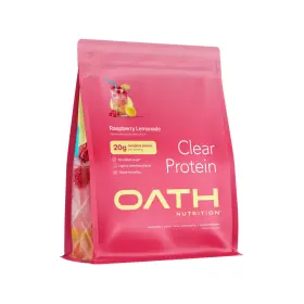 Oath Nutrition 810164380302 Clear Whey Isolate 20g Protein Raspberry Lemonade 18 Srv