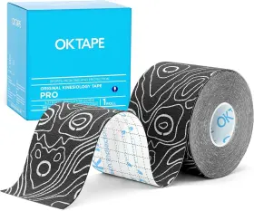 Ok Tape 737123784493 Pro Kinesiology 2inch X Long Roll 16ft 1 Rolls Black White