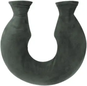 61028ola-rsd1-3 Olizee 1.6l U-shaped Neck Pvc Odour Free Hot Water Bag With Fleece Grey