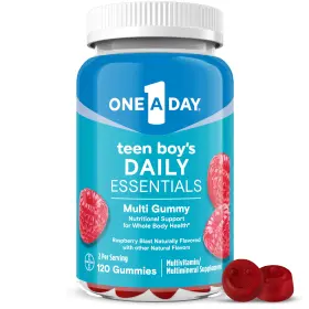 One A Day 016500604143 Multivitamin Gummies 120 Count Pack Teen Daily Essentials Vitamins Bone Health