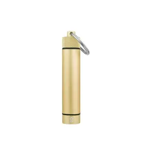 Ongrok 628242501835 Premium Storage Tube Keychain Pocket-sized Airtight Large Gold