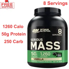 1098370 Optimum Nutrition Serious Mass Weight Gainer Protein Powder Vanilla Vitaminc&zinc Creatine 6lb