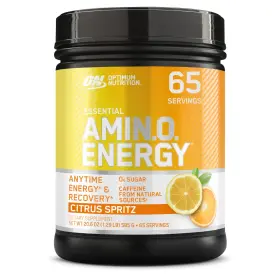 Optimum Nutrition 748927069662 Amino Energy Powder Pre Workout Bcaa Green Tea 65 Servings Concord Grape