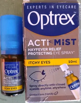 Optrex 000158069473 Actimist Eye Spray Itchy And Watery Eyes 10ml Damaged Box Exp 11/2026