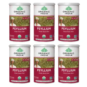 0801696 Organic India Psyllium Husk Fiber Powder 12 Oz Pack Of 6 Herbal Whole Healthy 0801696 Organic India Psyllium Husk Fiber Powder 12 Oz Pack Of 6 Herbal Whole Healthy