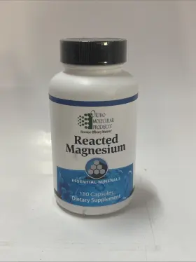2027 Ortho Molecular Products 615033022501 Reacted Magnesium 180 Ct Exp 02/2027