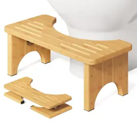 Xy-fts-1 Osivaex Squatting Potty For Adults Foldable 7in Bamboo Toilet Stool 1 Pack