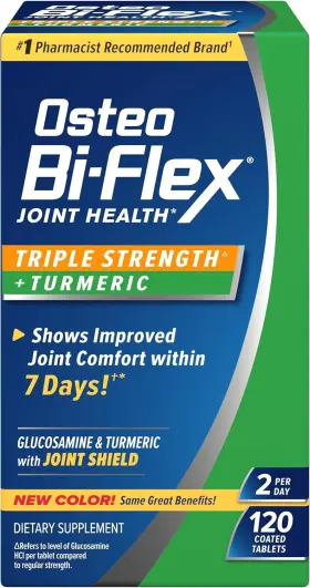 12587823 Osteo Bi-flex Glucosamine Triple Strength Plus Turmeric 120 Count Pack Of 1