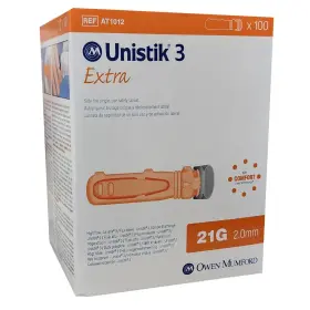 At-1012 Owen Mumford 100 Pcs Unistik 3 Extra 21g 2.0mm At1012 Exp 2029
