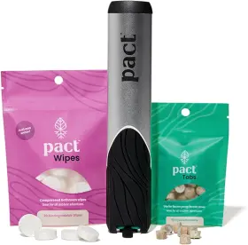 Pact 860007799341 Lite Bathroom Kit - For Camping Backpacking Pink Green