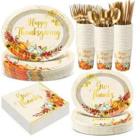 Jb-pajean-2145 Pajean Disposable Paper Plates 350 Pcs 12 Inch Thanksgiving Pumpkin Gold Heavy Duty