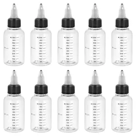 Ptf240306tt000209 Patikil 2oz 60ml Plastic Dispensing Bottle 10pcs Squeeze Graduated Empty Bottles Wi