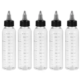 Ptf240306tt000216 Patikil 4oz 120ml Plastic Dispensing Bottle 5pcs Squeeze Graduated Empty Bottles Wi