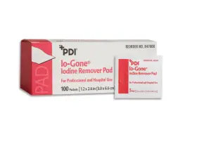 B47000 Pdi Io-gone Iodine Prep Pad Wipes By Alcohol Scent 100/box Case Of 10 Boxes