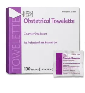 D74800 Pdi Pack Of 4 - Hygea Obstetrical Towelette 7.75 Inch X5 100ea/bx