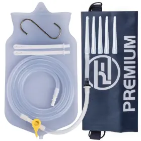 Pe Premium Enema 744745432633 Clear Silicone Bag Kit - 2 Quart Reusable For Coffee And Water Colon Cle