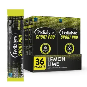 Pedialyte 69291 Electrolyte Powder Sport Pro 36 Packets Lemon Lime Hydration Muscle