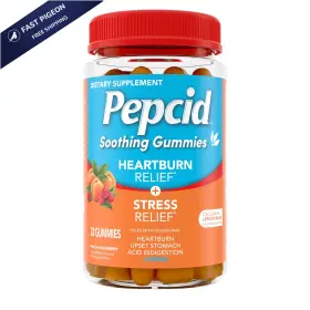Pepcid 716837684329 Soothing Antacid Gummies Heartburn 1 Count Pack Of 32 Orange